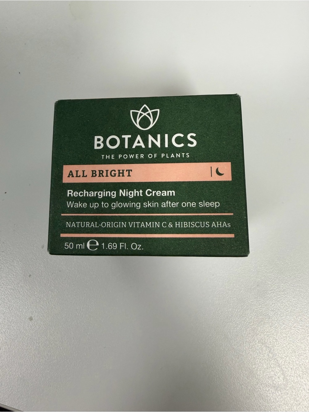 NIB Botanics All Bright Recharging Night Cream. 50 ml